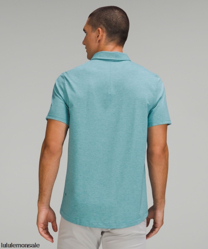 Lululemon Verkauf DELULU739 | Lululemon Deutschland Kurzarm-Poloshirt Mit Heather Crest Evolution